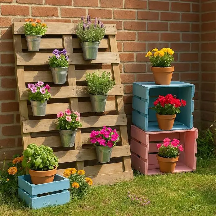 pallet e cassette sospese riciclo creativo pallet e cassette sospese riciclo creativo